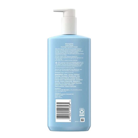 Neutrogena Hydro Boost Overnight Hydration Cream with Hyaluronic Acid 16 oz New - Picture 2 of 3